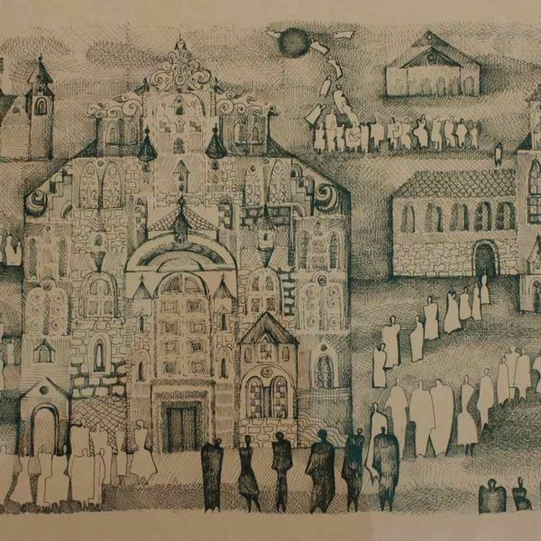 Drawing by Anne Marie Adonyi